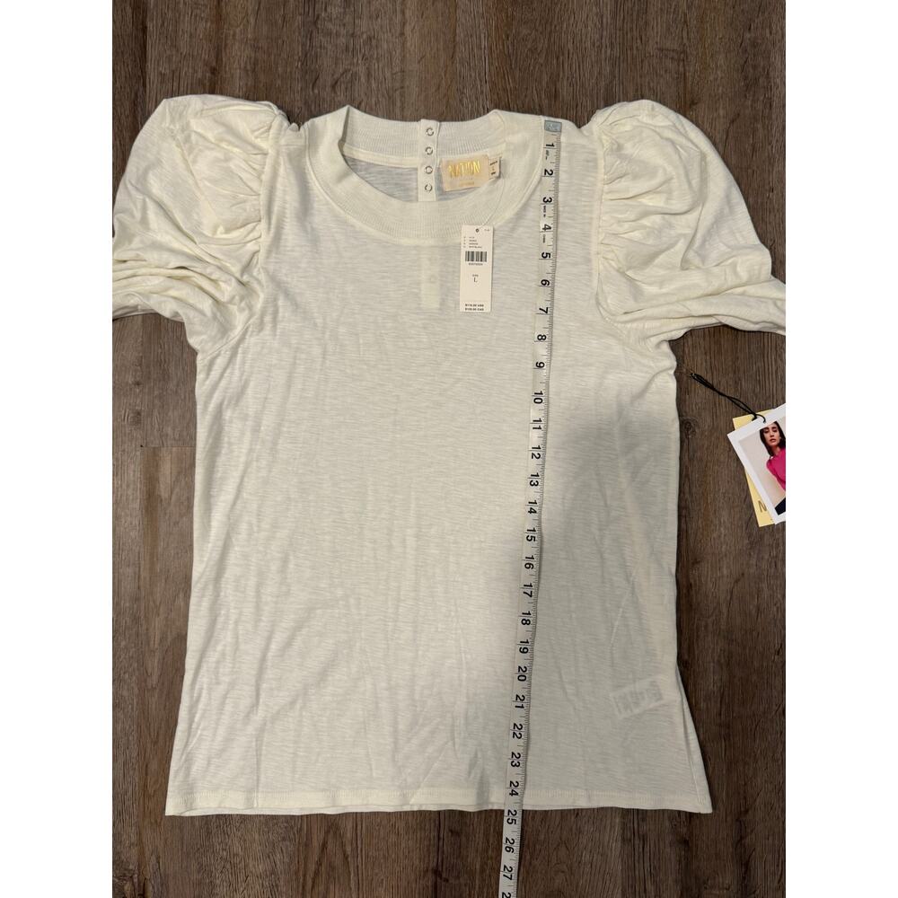Anthropologie Nation Los Angeles Women’s Zeta Puff-Sleeve Top Size Large - Picture 11 of 13